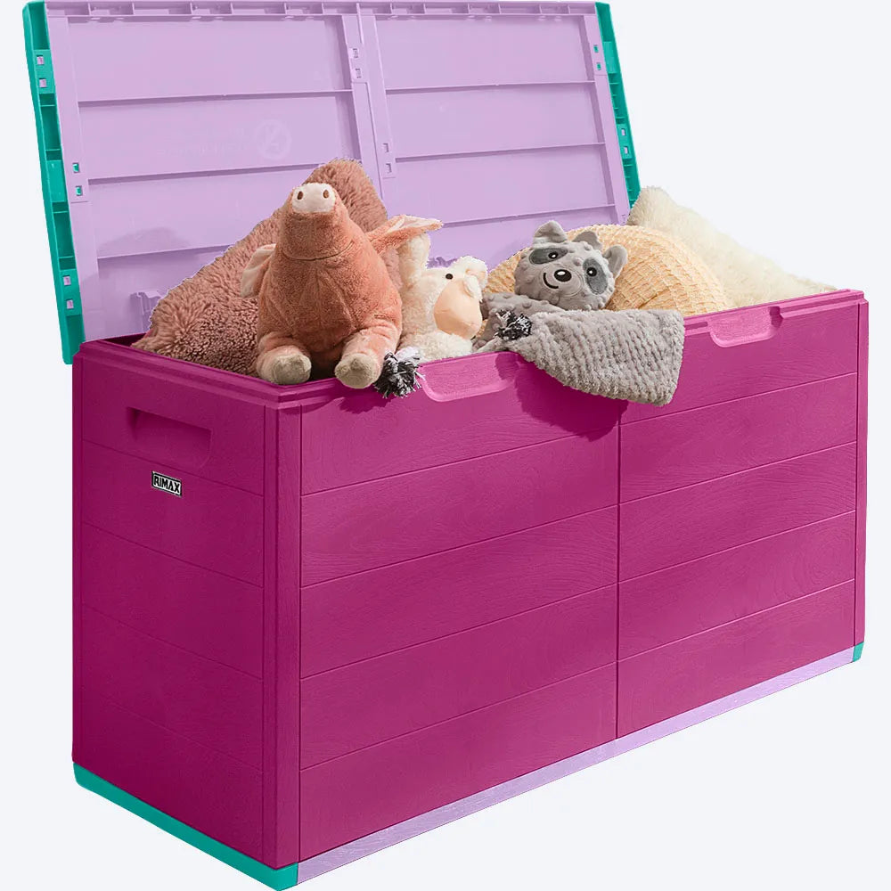 RIMAX 53Gal Resin Deck Storage Box Glam Girls 14222 RIMAX 53Gal Resin Deck Storage Box Glam Girls 14222